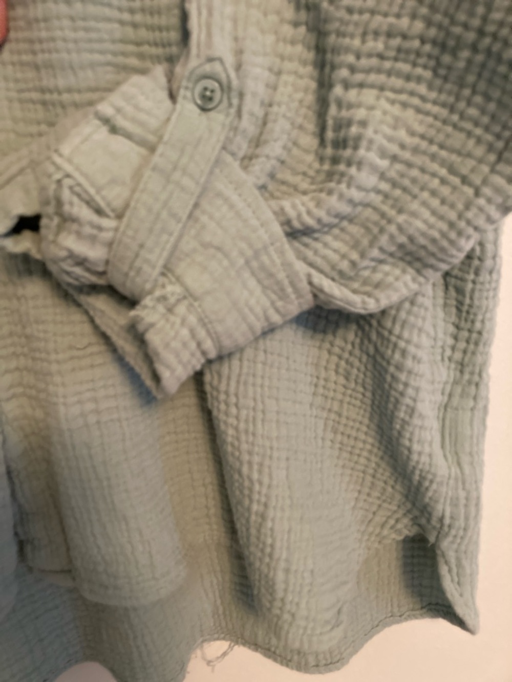 Anne Klein Lightweight Gauze Top in Sage - Picture 6 of 7